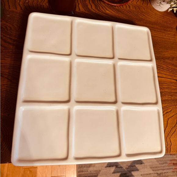 Rae Dunn Ceramic Tic Tac Toe Board 12”x12” - Picture 4 of 6